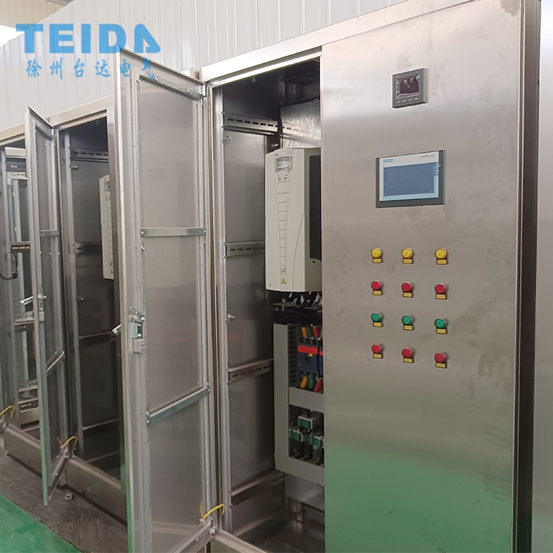 定制304不锈钢材质变频柜 智能双电源控制柜  PLC污水处理系统